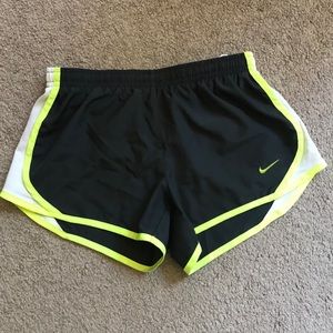 Charcoal gray nike running shorts
